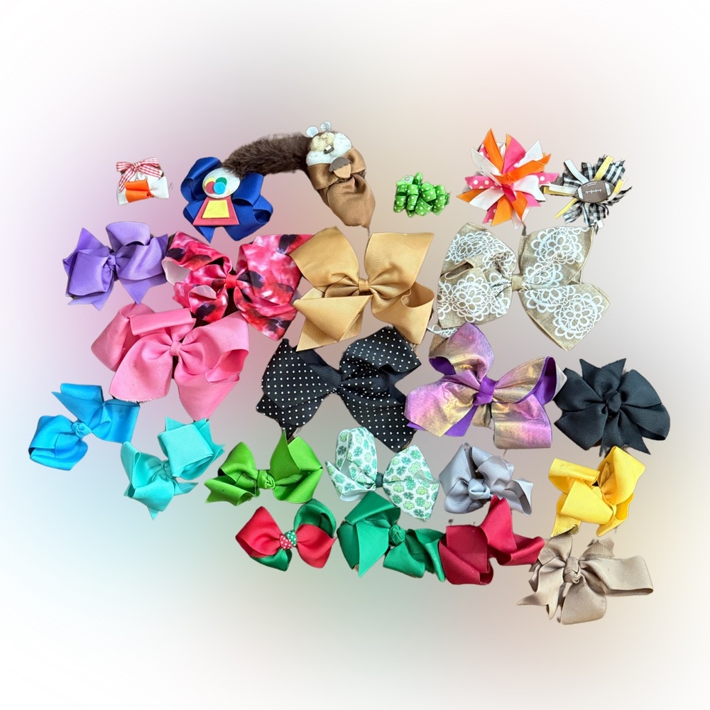 Colorful Hair Bow Collection‎ 24 Pieces